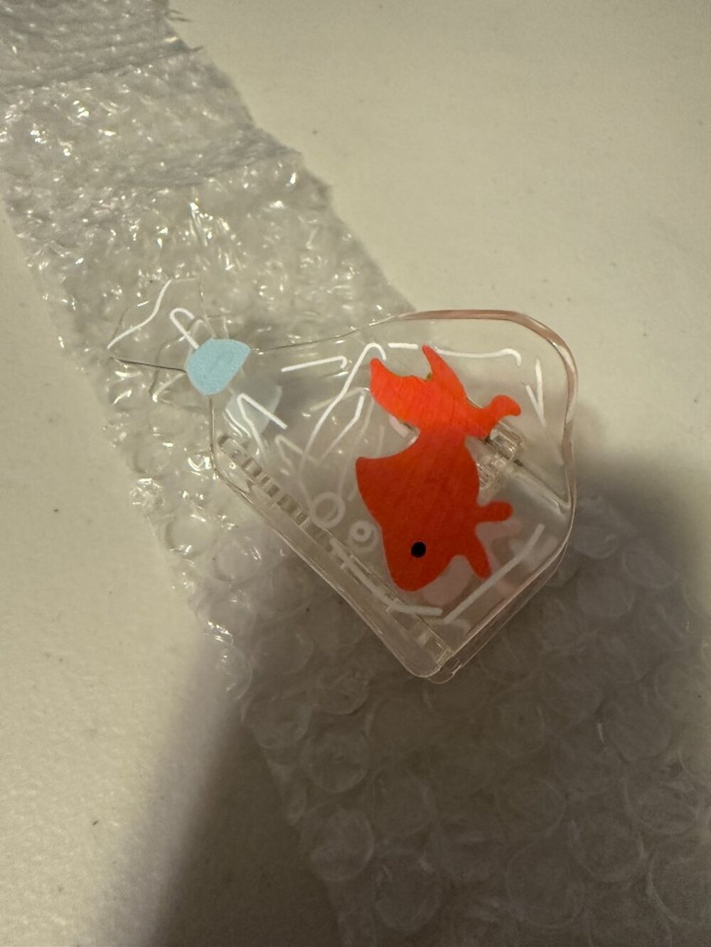 Goldfish in Bag Claw Clip Hair Accessory